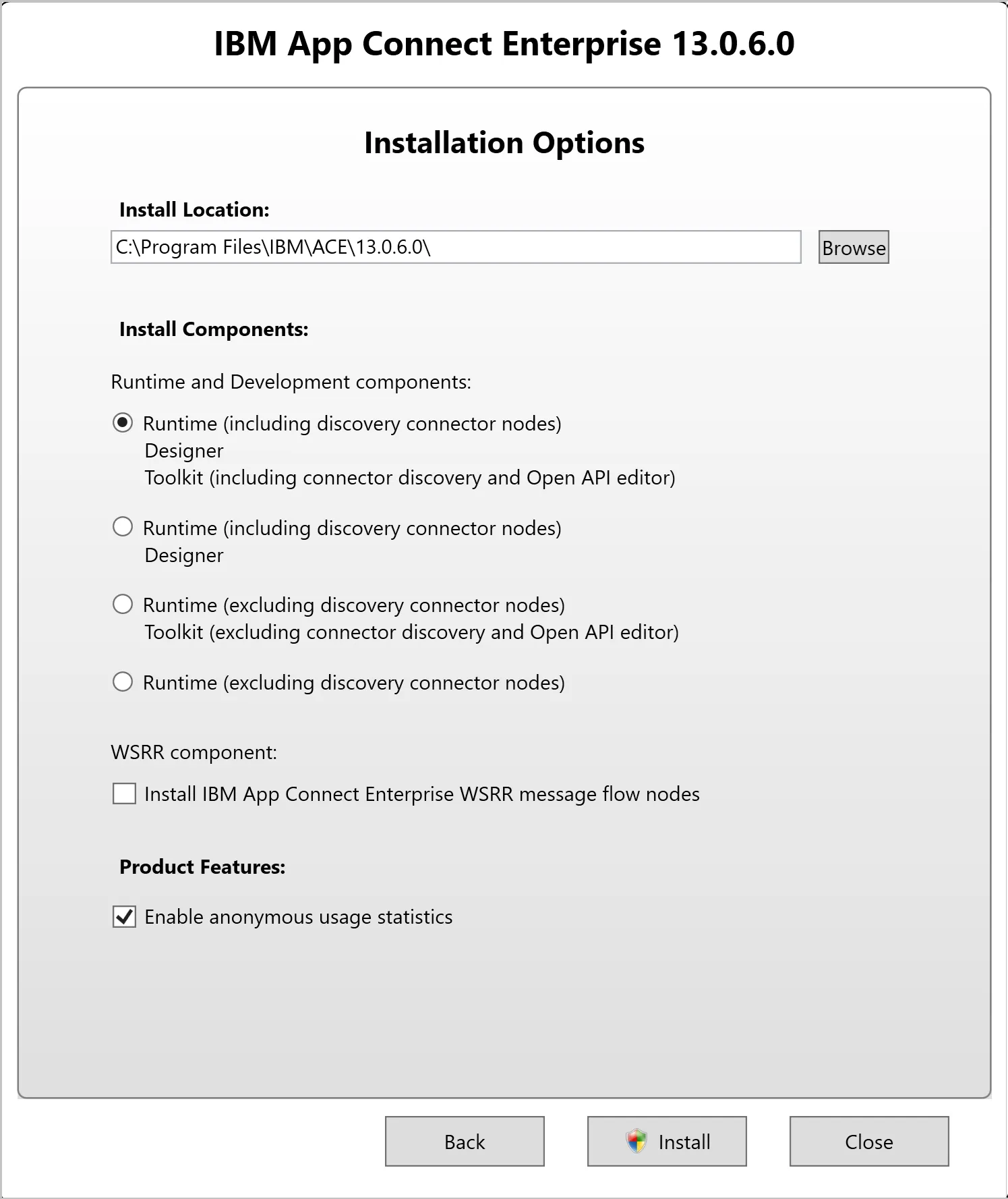 toolkit installation ui